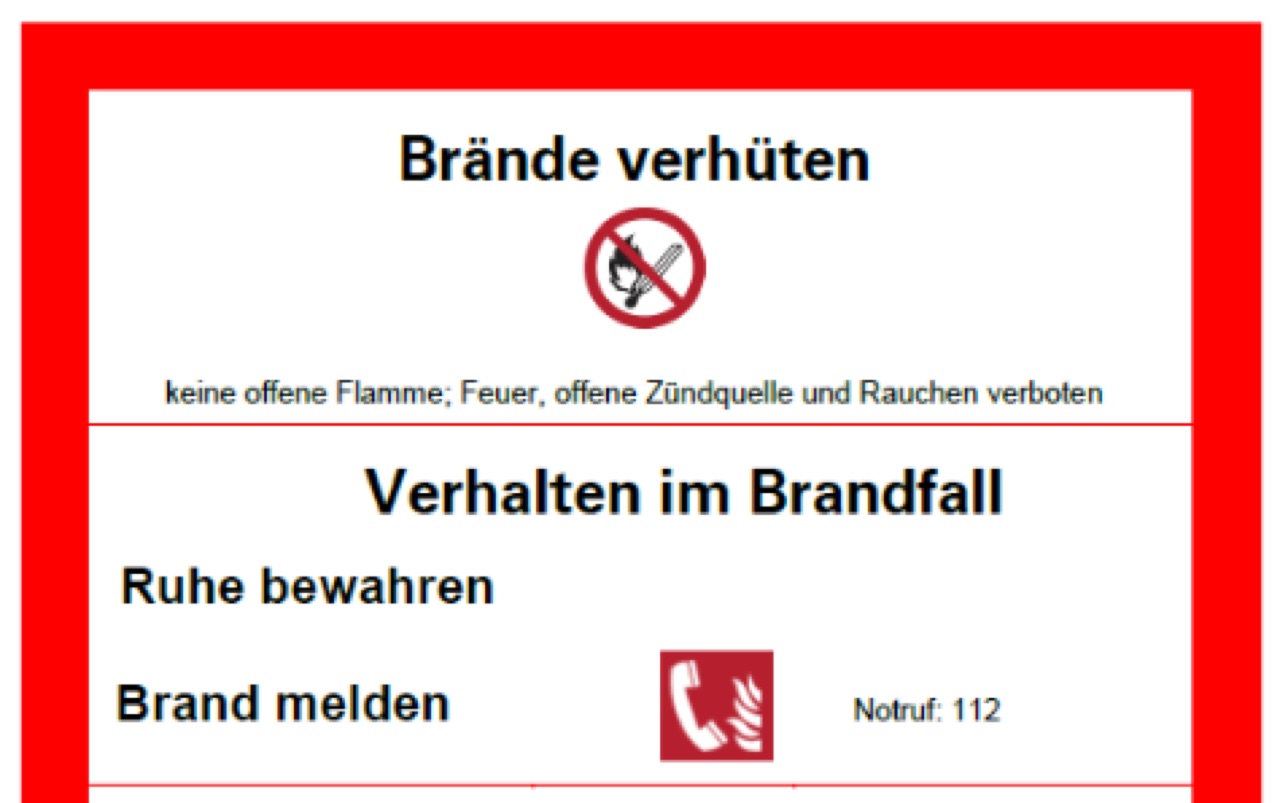 Brandschutzordnung
